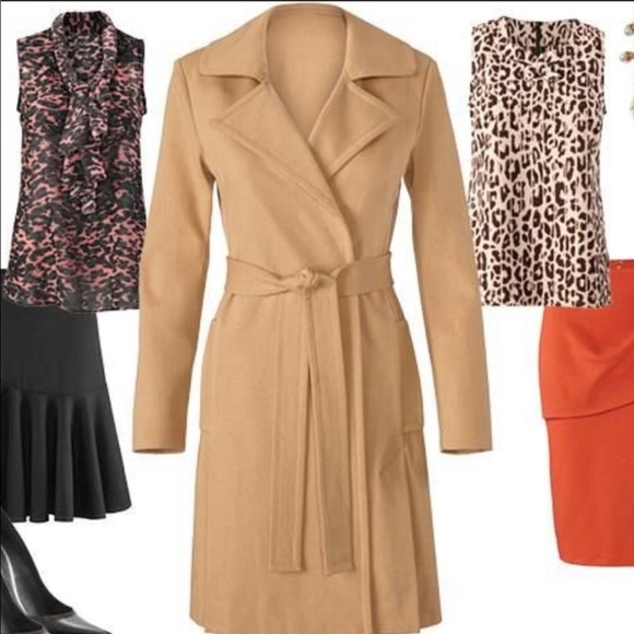 CAbi Casablanca Camel Knit Trench Coat cream/tan - Picture 8 of 12